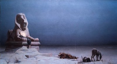 Die Ruhe der Heiligen Familie während der Flucht nach Ägypten, Gemälde von Luc Olivier Merson, 1879 von Luc-Oliver Merson