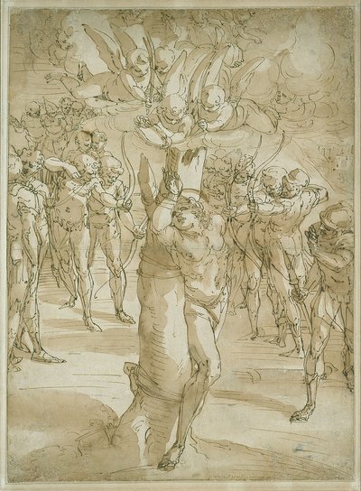 Das Martyrium des heiligen Sebastian von Luca Cambiaso