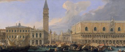 Der Molo, Venedig, vom Bacino di San Marco, um 1709 von Luca Carlevaris