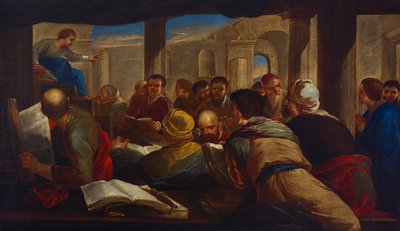 Christus im Gespräch mit den Gelehrten von Luca Giordano