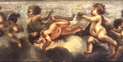 Putti beim Spielen (zentraler Ausschnitt) von Luca Giordano