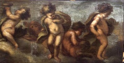 Putti beim Spielen (Detail) von Luca Giordano