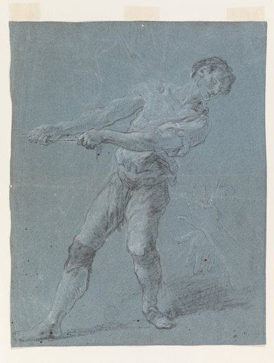 Junger Mann zieht ein Seil von Luca Giordano