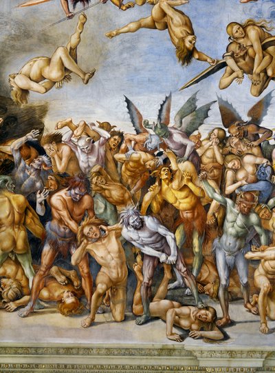 Verdammte in der Hölle, aus dem Freskenzyklus des Jüngsten Gerichts von Luca Signorelli