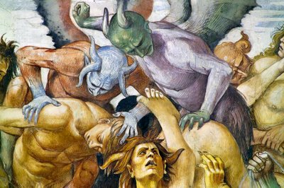 Verdammte in der Hölle, aus dem Freskenzyklus Jüngstes Gericht von Luca Signorelli