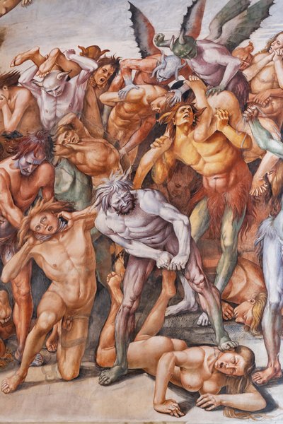 Verdammte in der Hölle (Detail mit Teufeln und Verdammten) von Luca Signorelli