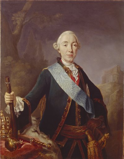 Porträt des Zaren Peter III. von Russland 1728-1762, 1761 von Lucas Conrad Pfandzelt
