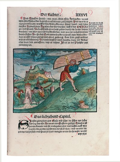 Illustration aus dem Alten Testament, Teil II, Josua - Esther, aus der Bibel, übersetzt von Martin Luther, Wittemberg, 1524 von Lucas Cranach