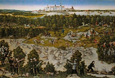 Eine Hirschjagd von Lucas Cranach the Elder