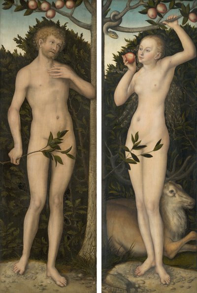Adam und Eva von Lucas Cranach the Elder