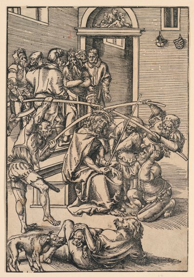 Krönung der Dornen, Illustration aus "Die Passion" von Lucas Cranach the Elder