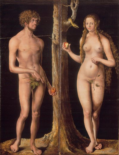 Adam und Eva von Lucas Cranach the Elder