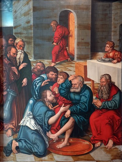 Die Fußwaschung der Apostel von Lucas Cranach the Elder