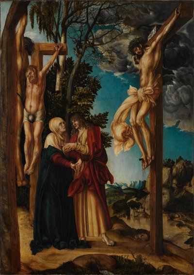Klage unter dem Kreuz von Lucas Cranach the Elder