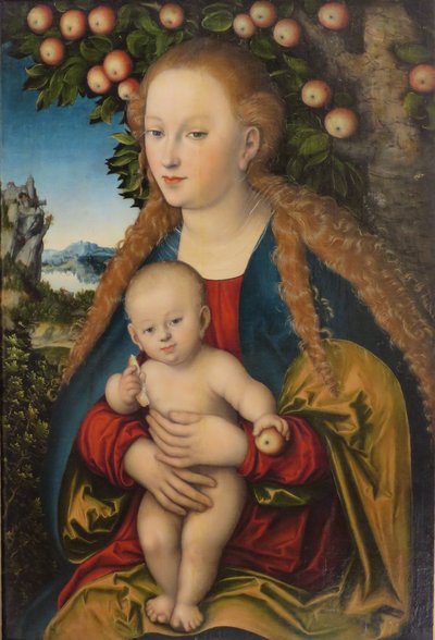 Madonna und Kind unter dem Apfelbaum von Lucas Cranach the Elder