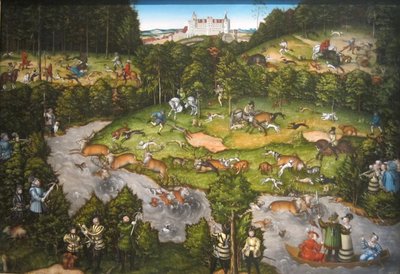 Jagd in der Nähe von Schloss Hartenfels von Lucas Cranach the Elder