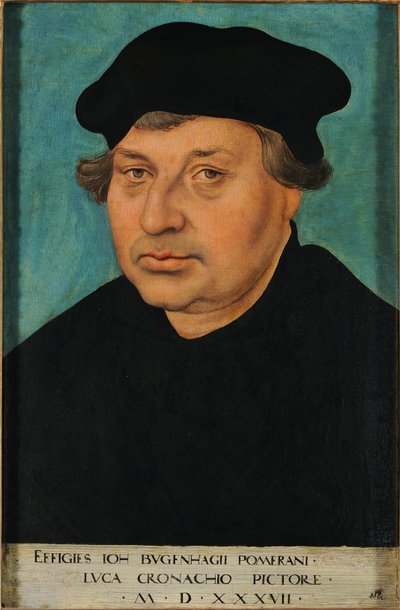 Porträt von Johannes Bugenhagen von Lucas Cranach the Elder