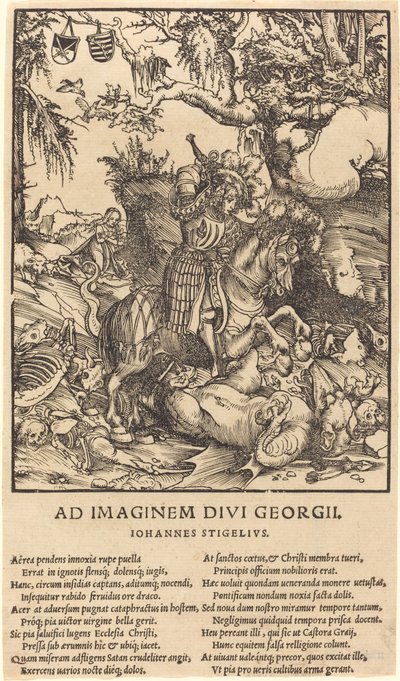 Heiliger Georg und der Drache von Lucas Cranach the Elder