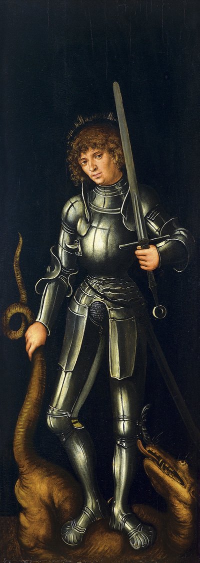 Heiliger Georg [verso, rechter Flügel] von Lucas Cranach the Elder