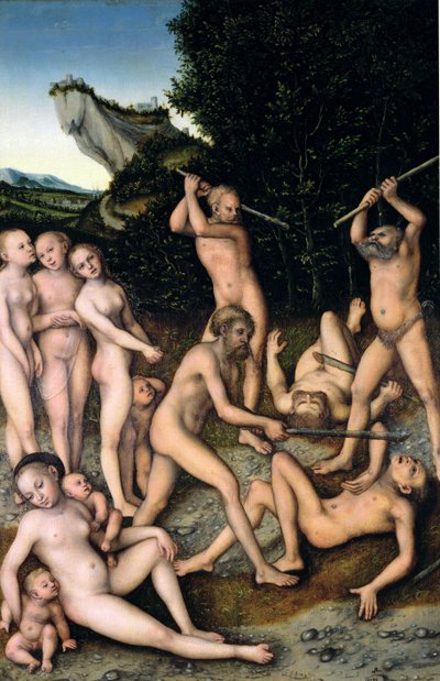 Das Silberne Zeitalter oder Die Auswirkungen der Eifersucht, 1535 von Lucas Cranach the Elder