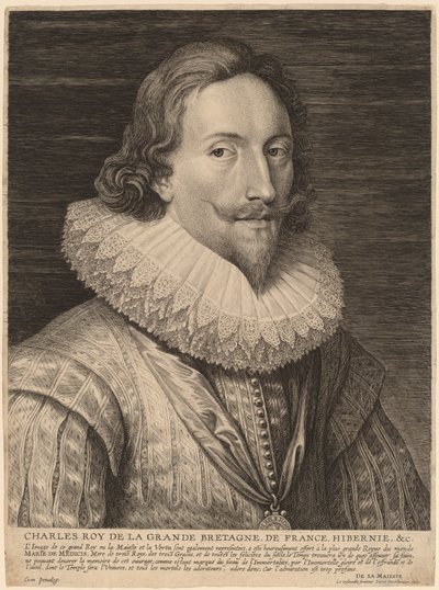 Karl I., König von England von Lucas Emil Vorsterman after Sir Anthony van Dyck
