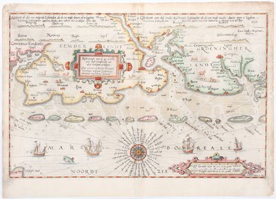 Ostfriesland 1584 Karte von Waghenaer von Lucas Janszoon Waghenaer
