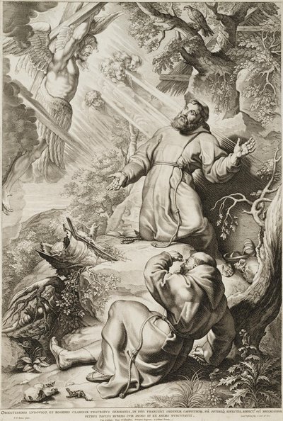Der heilige Franziskus empfängt die Stigmata von Lucas Vorsterman the Elder