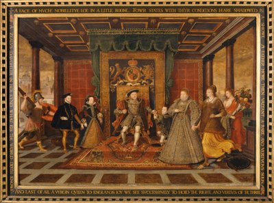 Die Familie von Heinrich VIII: Eine Allegorie der Tudor-Nachfolge von Lucas de Heere
