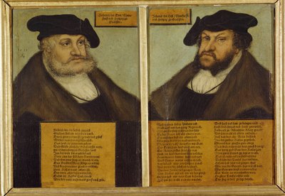 Doppelporträt von Friedrich III. von Sachsen von Lucas the Elder Cranach