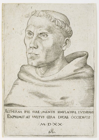 Martin Luther, Büste in Dreiviertelansicht von Lucas the Elder Cranach