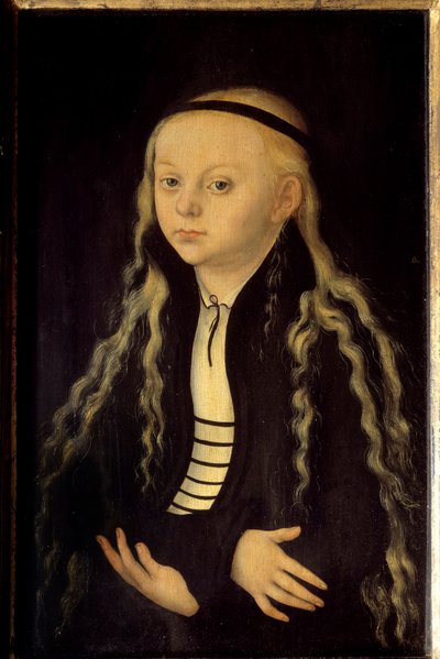 Porträt von Magdalena Luther (1529-1542), Tochter von Martin Luther von Lucas the Elder Cranach