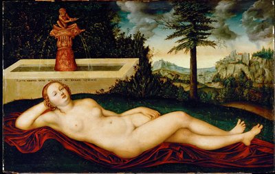 Liegende Wasser-Nymphe von Lucas the Elder Cranach