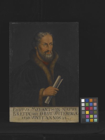 Porträt von Philipp Melanchthon von Lucas the Younger Cranach