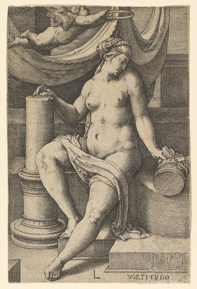 Tapferkeit, aus der Serie Die sieben Tugenden von Lucas van Leyden
