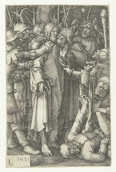Gefangennahme Christi (Die kleine Passion) von Lucas van Leyden
