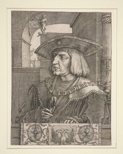 Porträt von Kaiser Maximilian I. von Lucas van Leyden