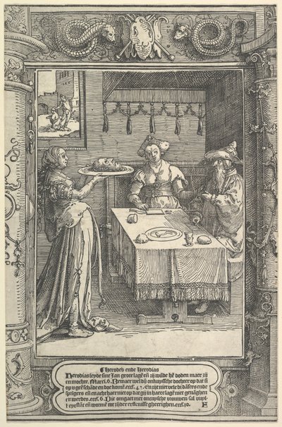 Salome mit dem Haupt Johannes des Täufers von Lucas van Leyden