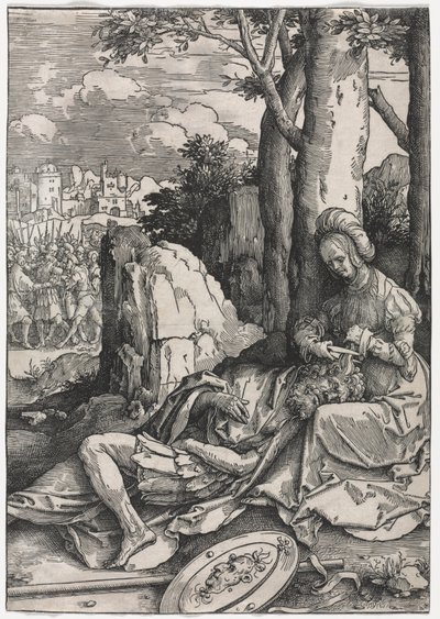 Die Macht der Frauen: Samson und Delilah (um 1512) von Lucas van Leyden