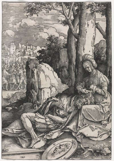 Die Macht der Frauen: Samson und Delilah, um 1512 von Lucas van Leyden