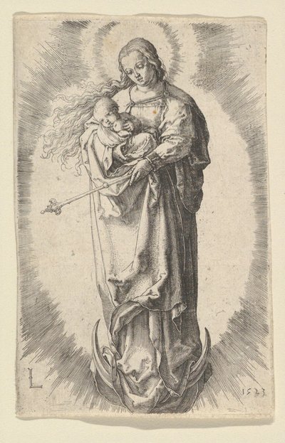 Die Jungfrau mit Kind auf der Mondsichel, 1523 von Lucas van Leyden