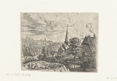 Dorf an einem Fluss von Lucas van Uden