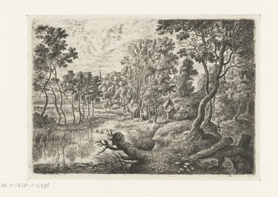 Landschaft mit einem Bach (Sechs Landschaften) von Lucas van Uden