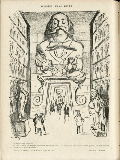 Illustration in Le Rire, 24/12/21 - Museum Flaubert (Gravur) von Lucien Metivet