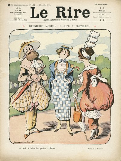 Illustration in Le Rire, 27/07/12 - Neueste Mode (Gravur) von Lucien Metivet