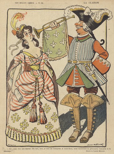 La Clairon, Illustration für Le Rire von Lucien Metivet