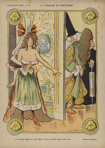 Die Marquise De Montespan, Illustration für Le Rire von Lucien Metivet
