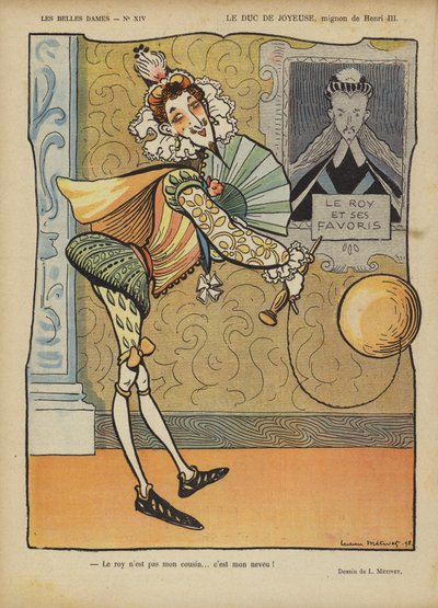 Le Duc De Joyeuse, Illustration für Le Rire von Lucien Metivet