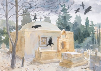 Sturmwolken in Abu Ghosh, Israel von Lucy Willis