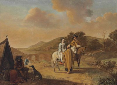 Große Landschaft mit Wahrsagerin von Ludolf de Jongh