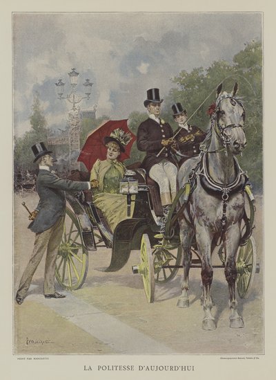Die Höflichkeit von heute von Ludovico (after) Marchetti